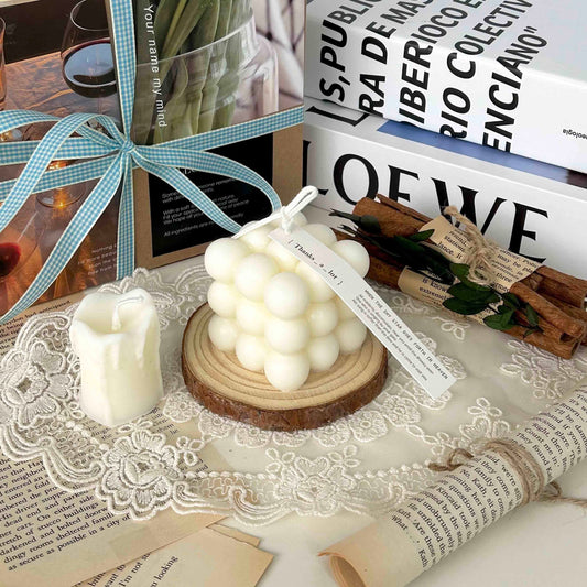 6-Piece Bubble Candle & Home D챕cor Gift Set