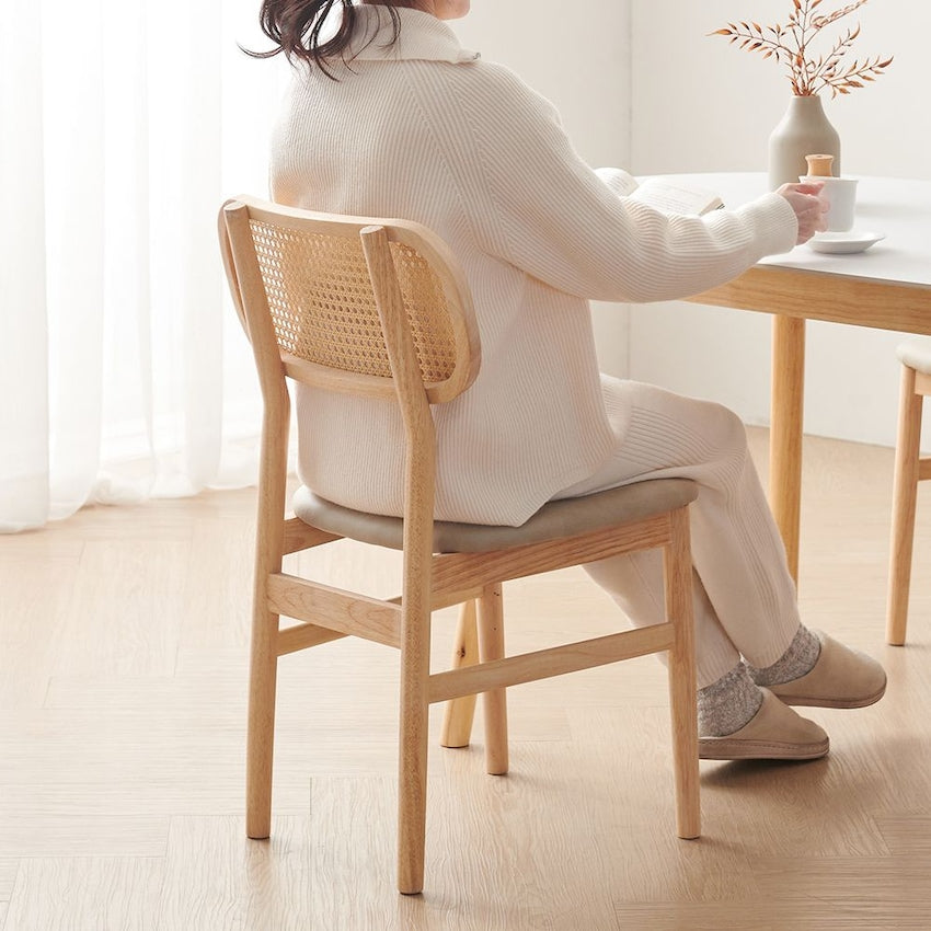 Rattan Back Dining Chair