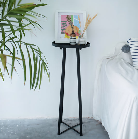 Slim Tall Metal Accent Table
