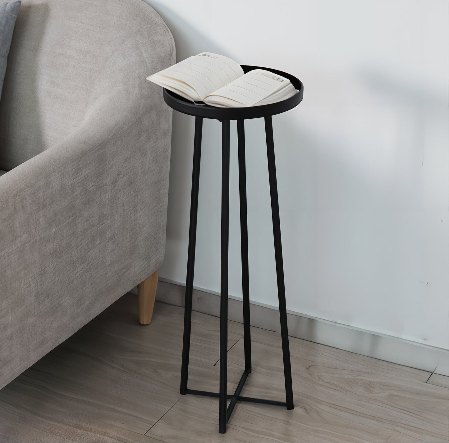 Slim Tall Metal Accent Table
