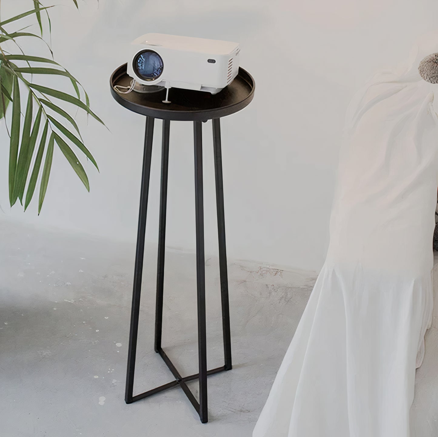Slim Tall Metal Accent Table