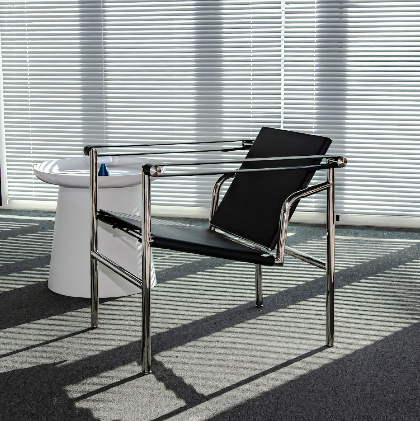 Mid-century Modern Steel Frame Armchair