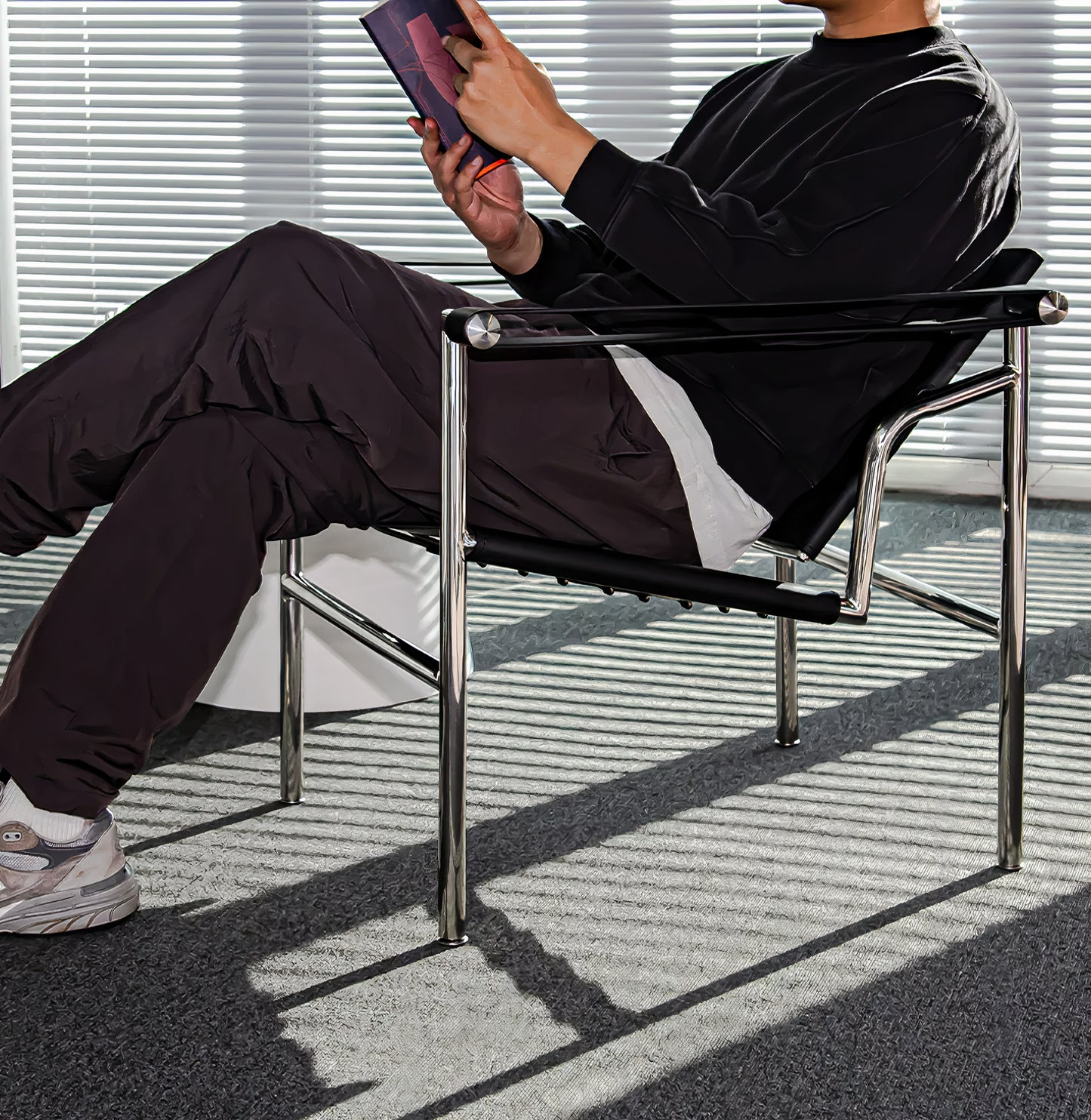Mid-century Modern Steel Frame Armchair