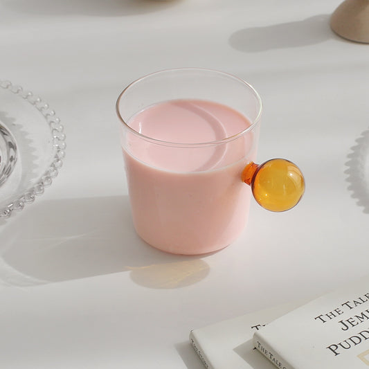 Bubble Handle Glass Mug