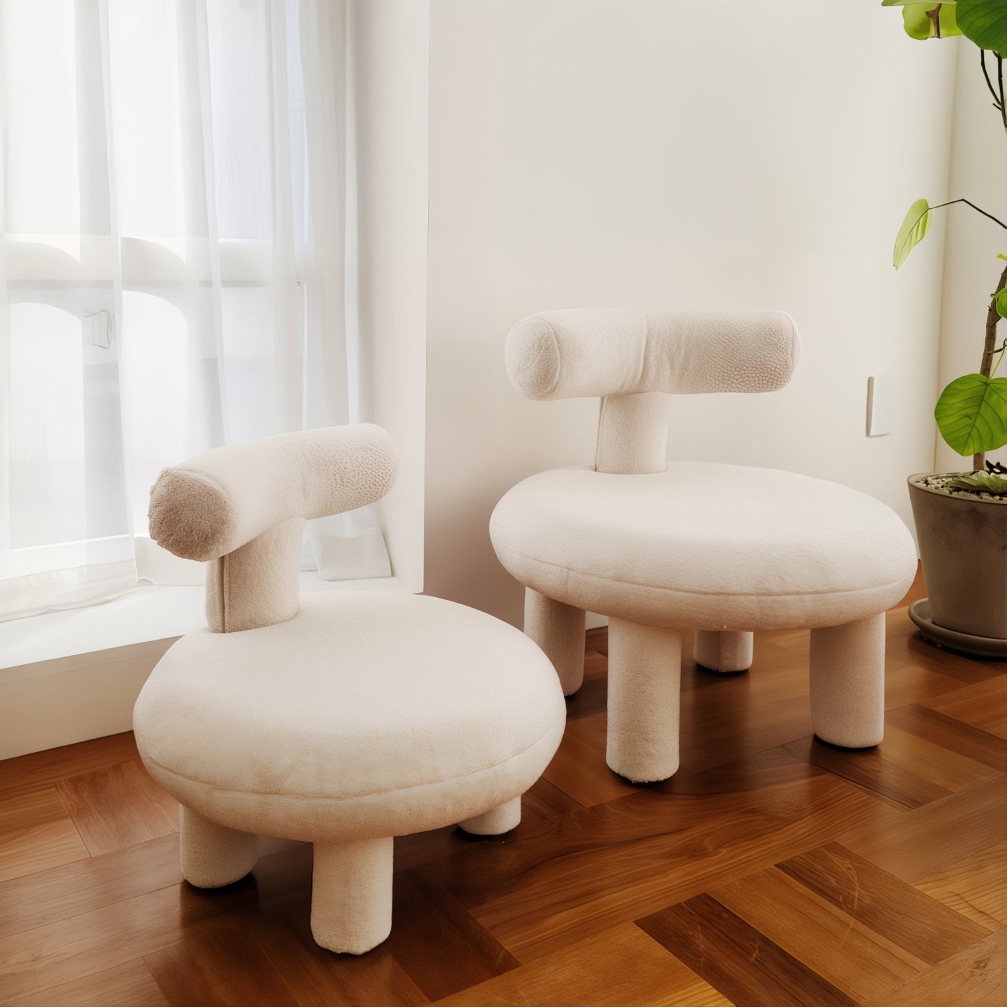 Wool Fabric Accent chair