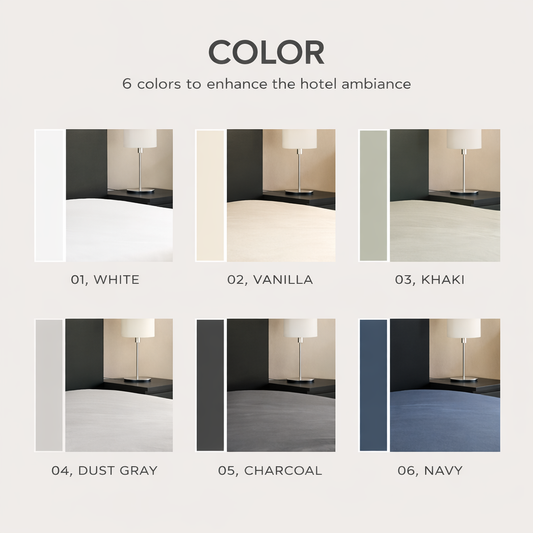 Around Hotel Bedding 60s High Density Cotton Fitted Sheet - detail view