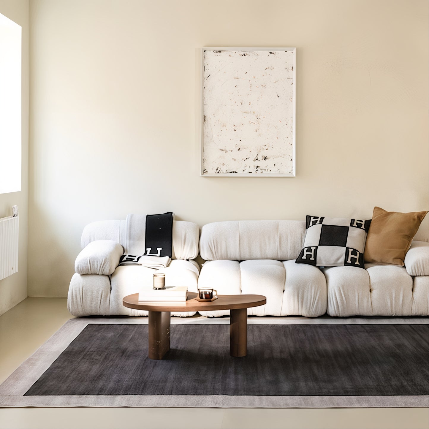 Border Pattern Washable Rug
