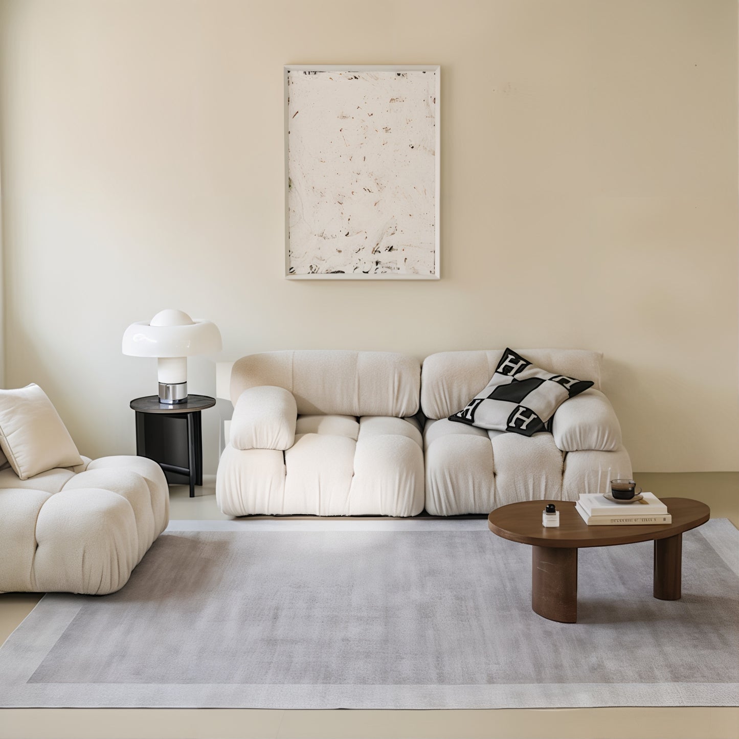 Border Pattern Washable Rug