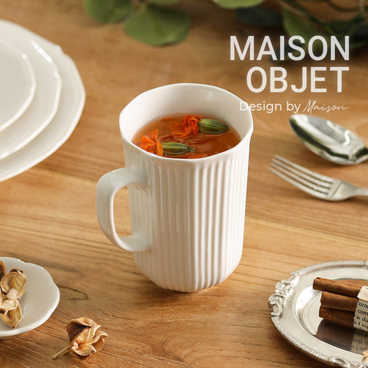 Sunbaek White Porcelain Mug (Set of 2) - detail view