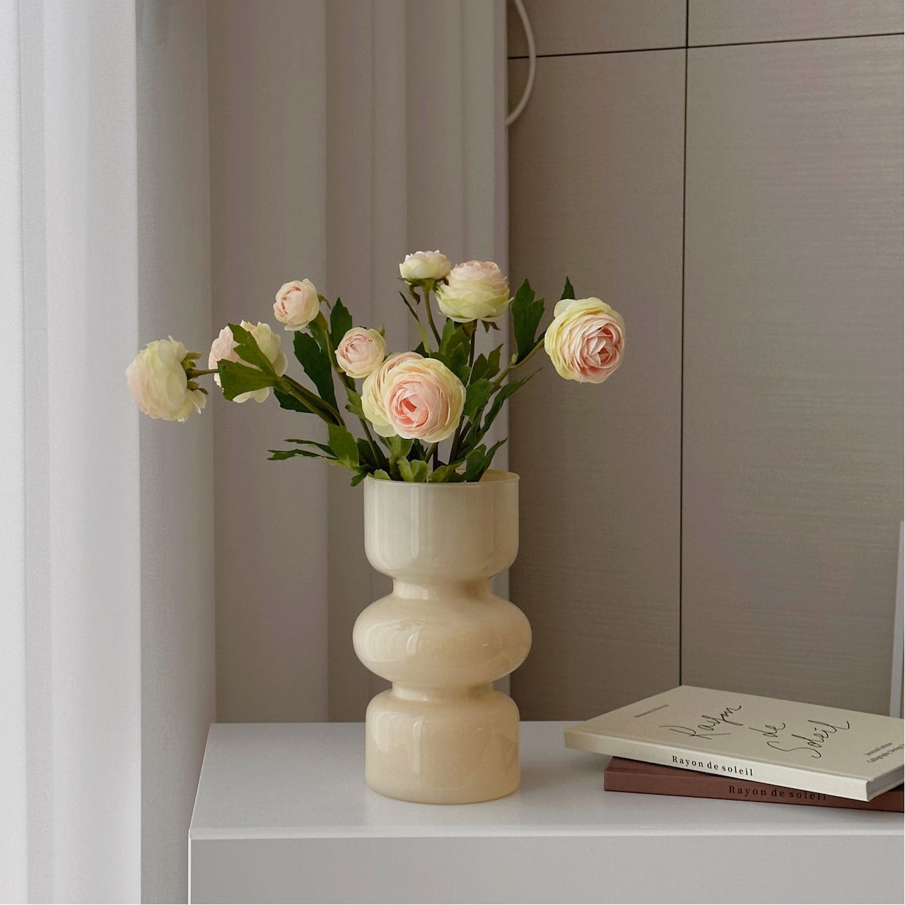 Tiered Opaque Glass Vase