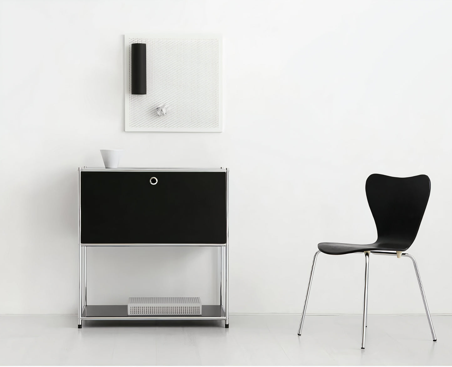 Modular Metal Storage Cabinet with Flip-Down Door