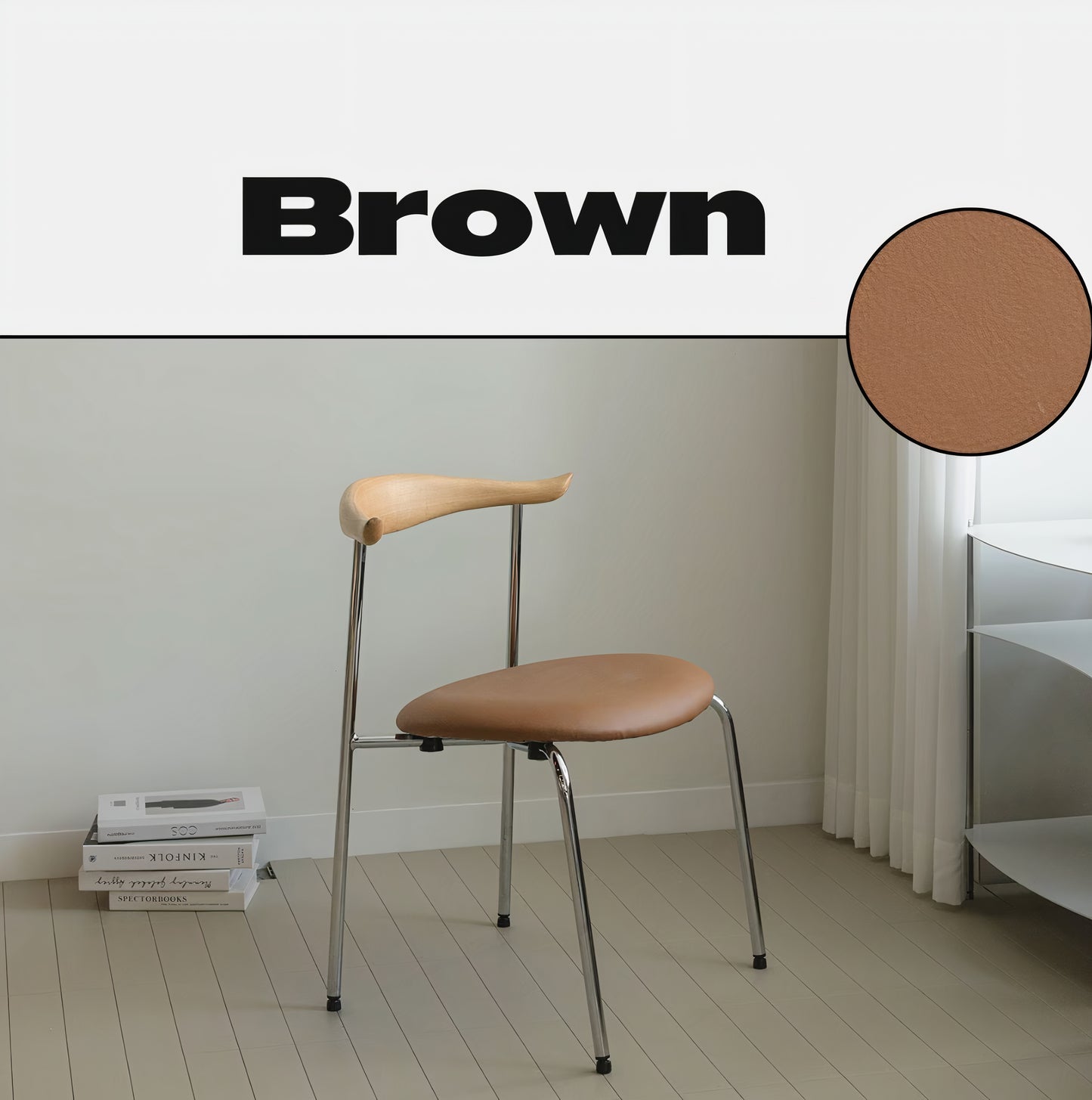 Mid Century Wooden Back Dining Chair