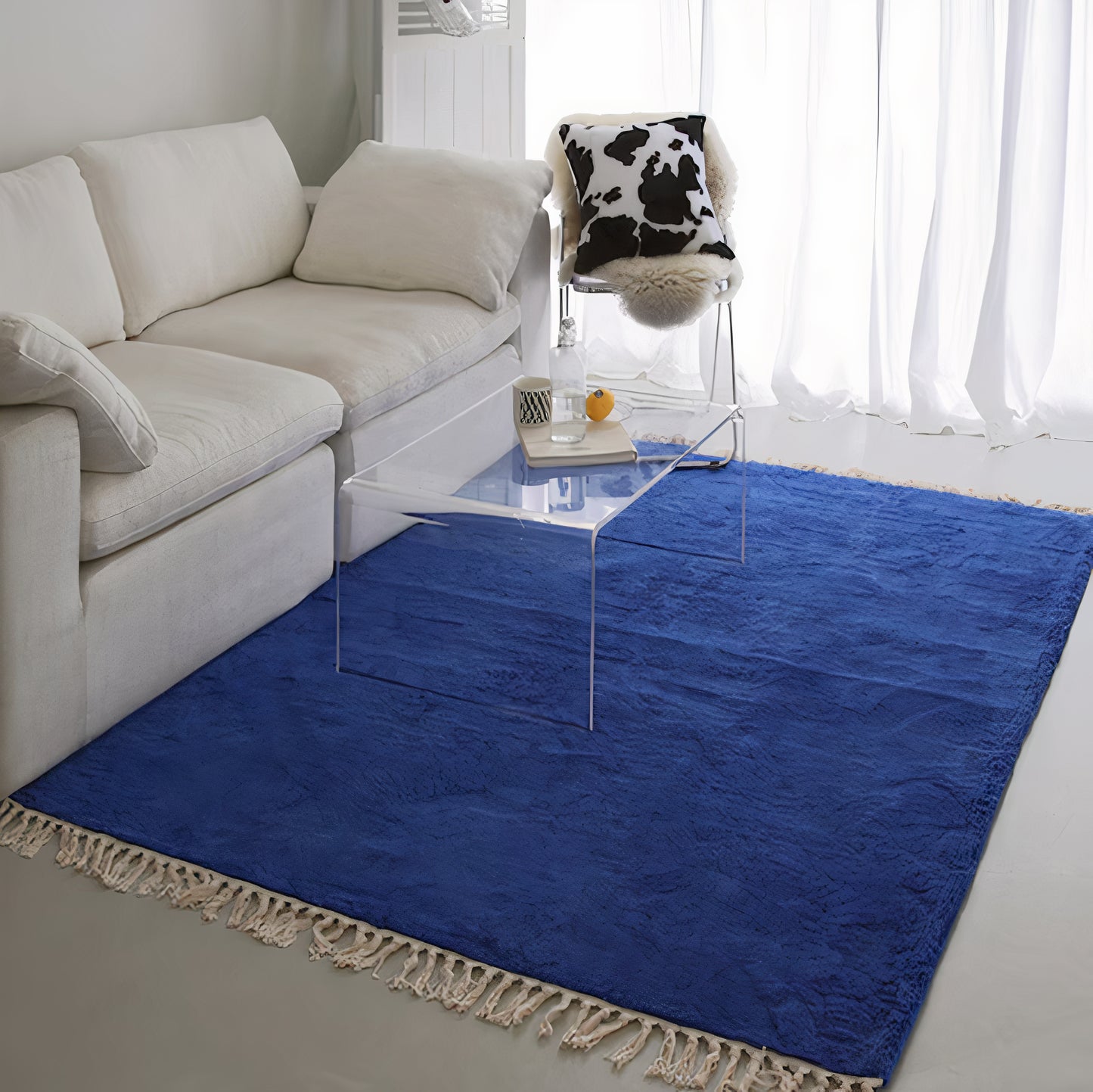 Textured Tassel Edge Rug