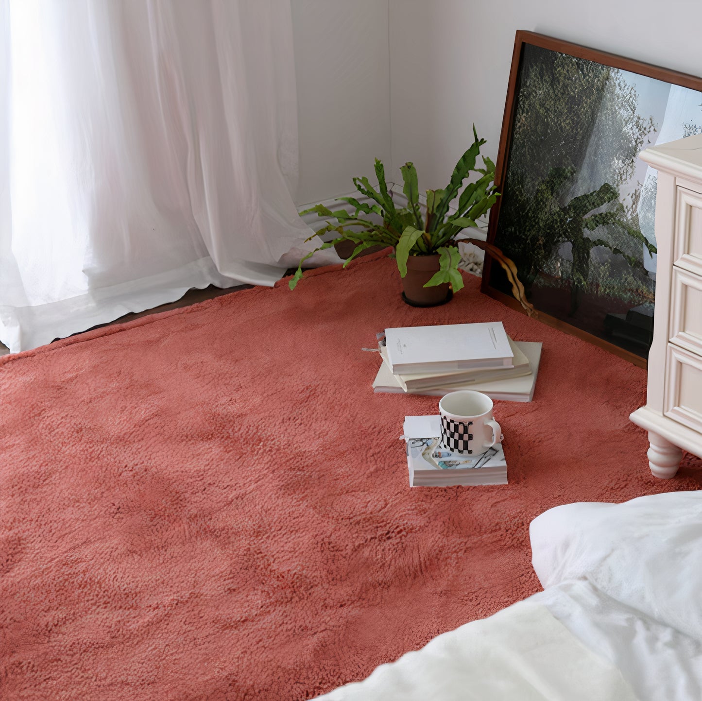 Textured Tassel Edge Rug