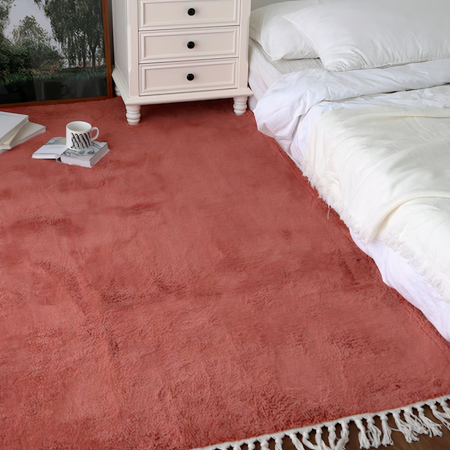 Textured Tassel Edge Rug