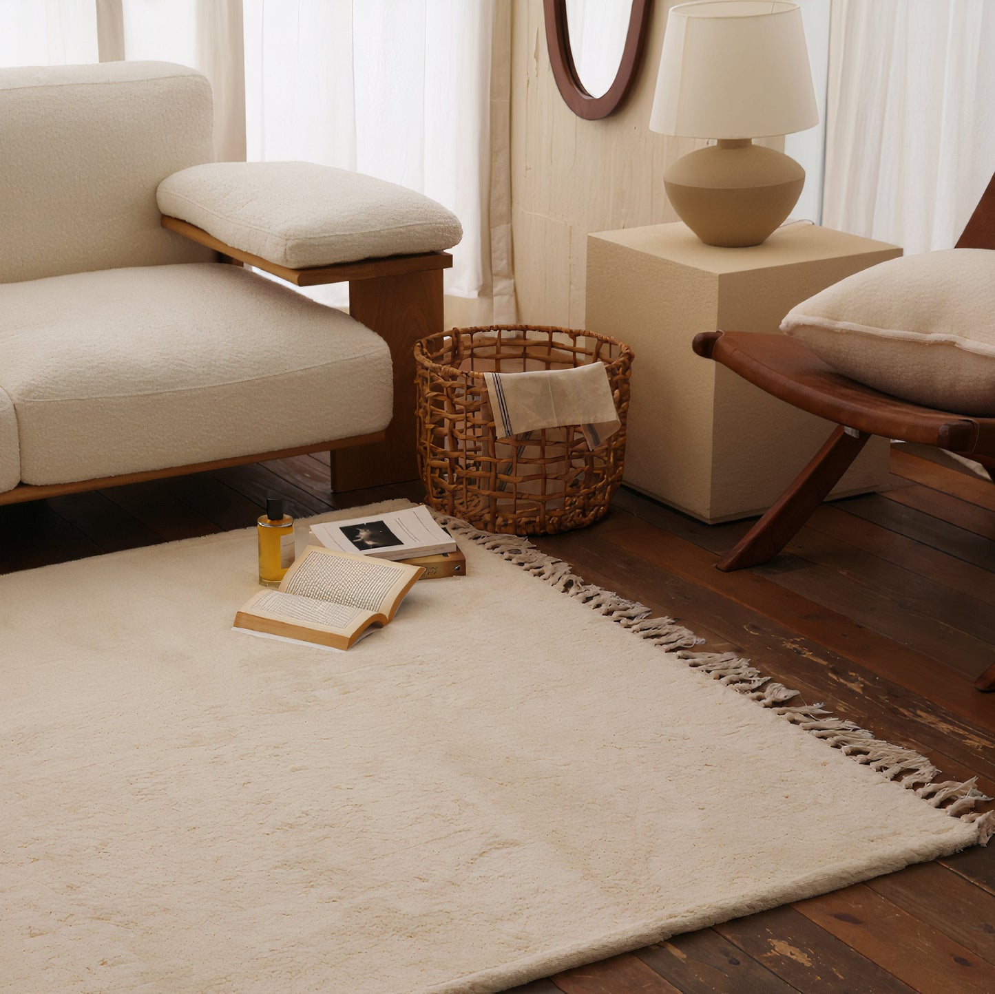 Textured Tassel Edge Rug