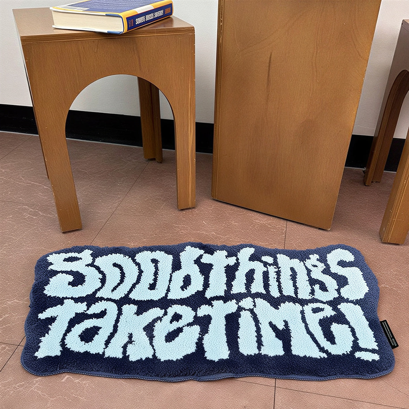 Good Things Take Time Tufted Mini Rug