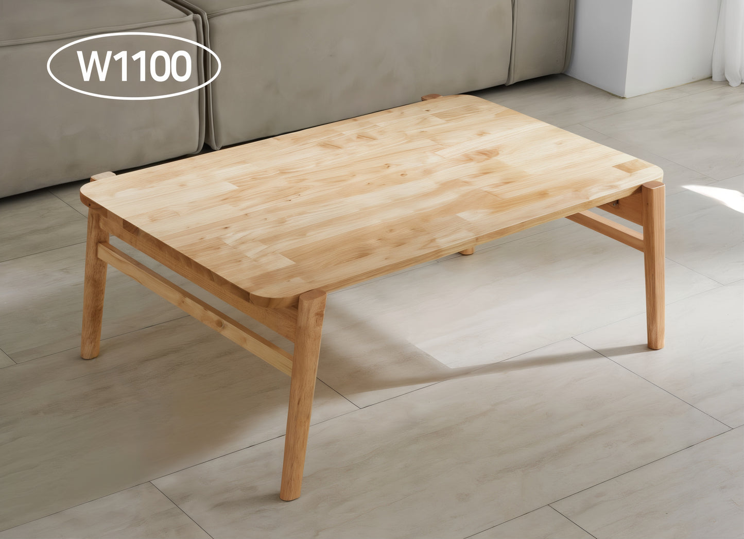 Solid Wood Foldable Low Coffee Table