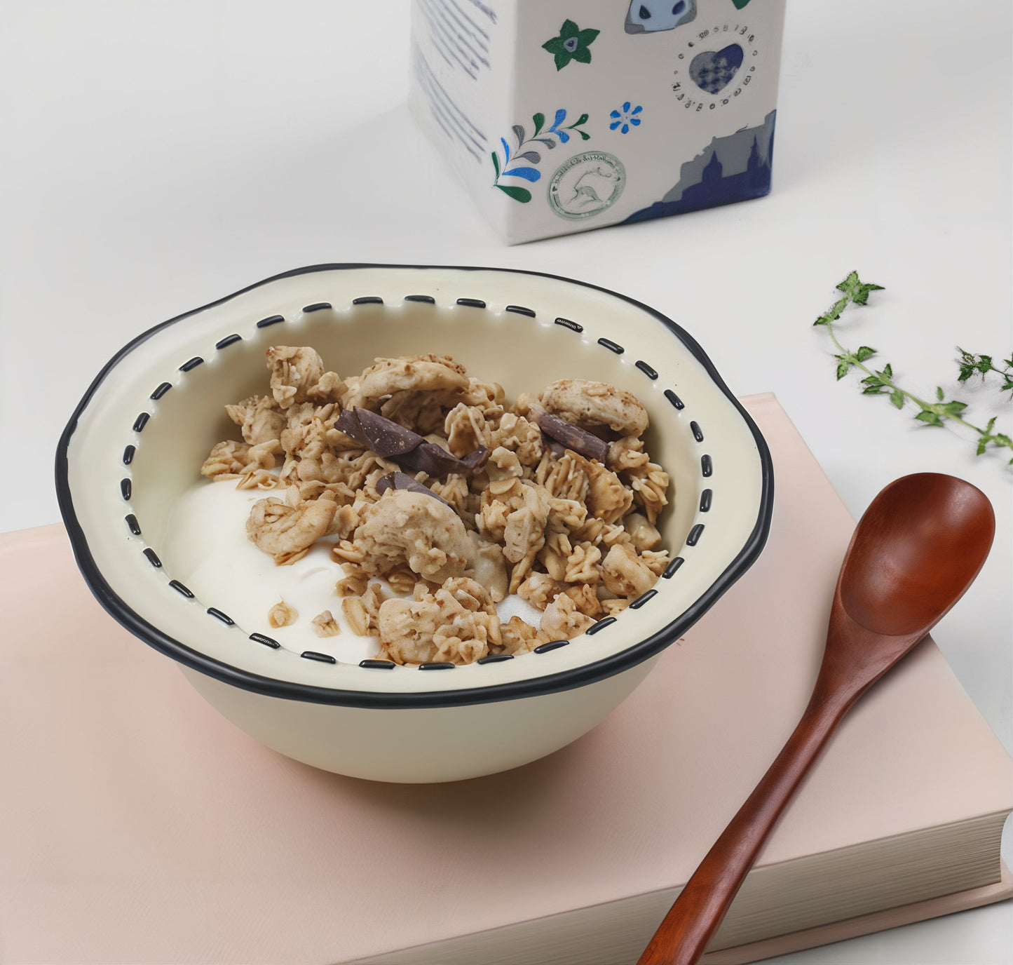 Black Stitch Cereal Bowl