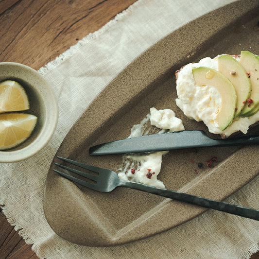 Soil Series Earthen Clay Long Plate - detail view