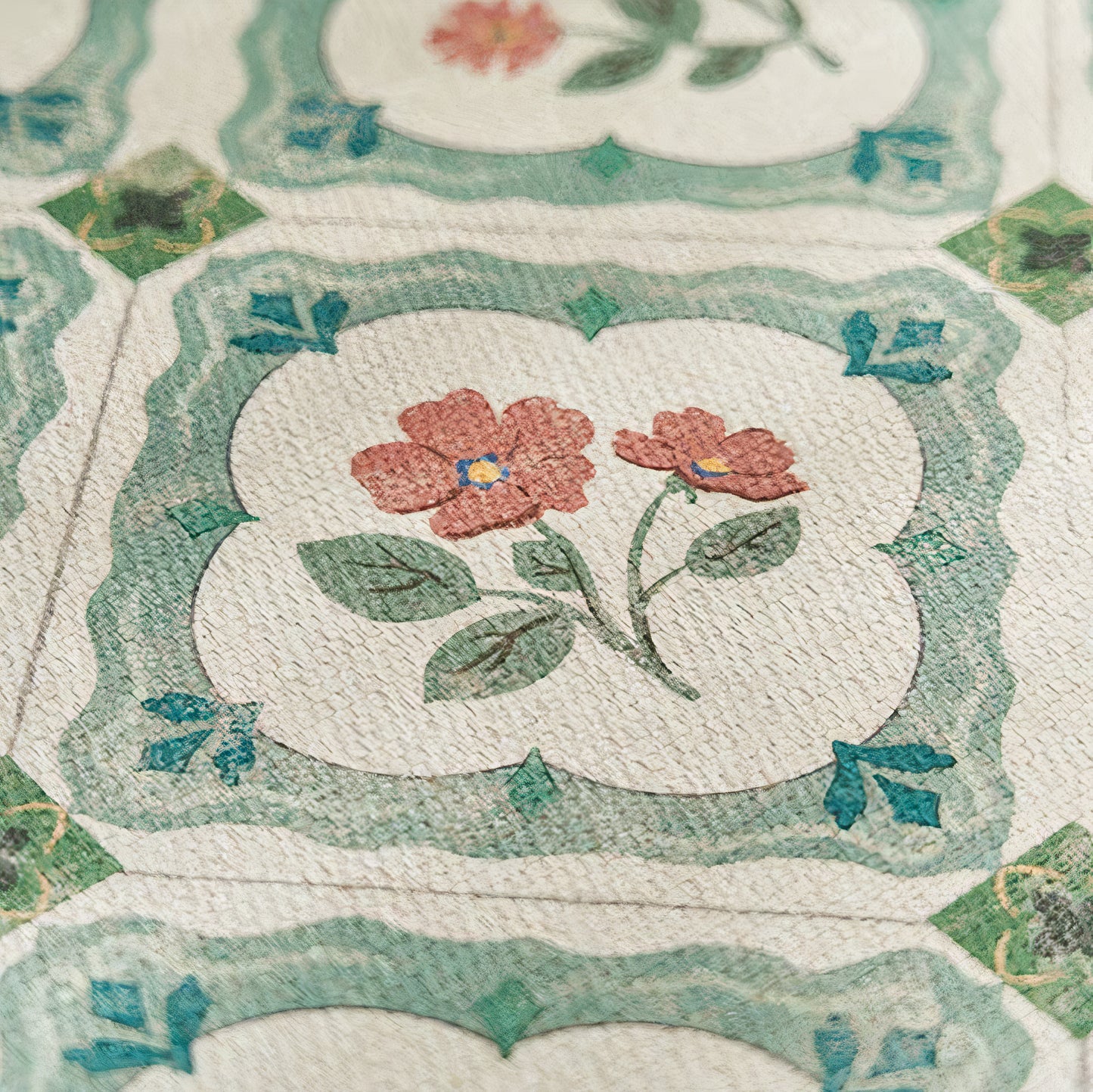 Non-Slip Vintage Floral Area Rug