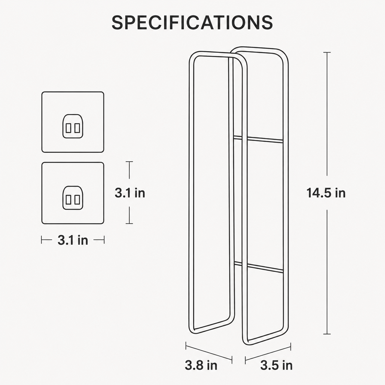 Smart Adhesive Stainless Steel Towel Rack