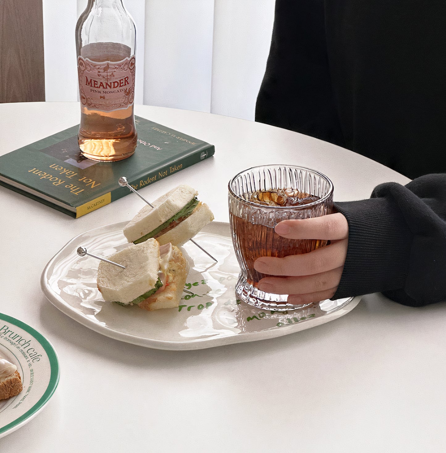 Fluted Waist Glass Cup