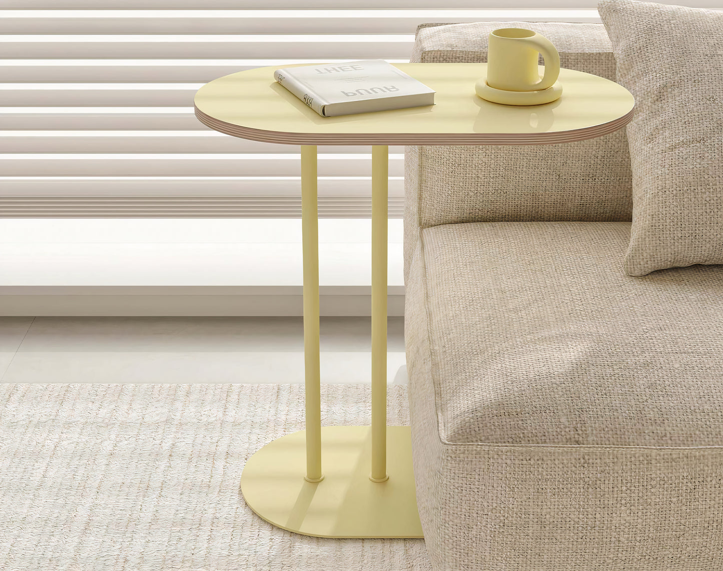 Slim C-Side Sofa Table