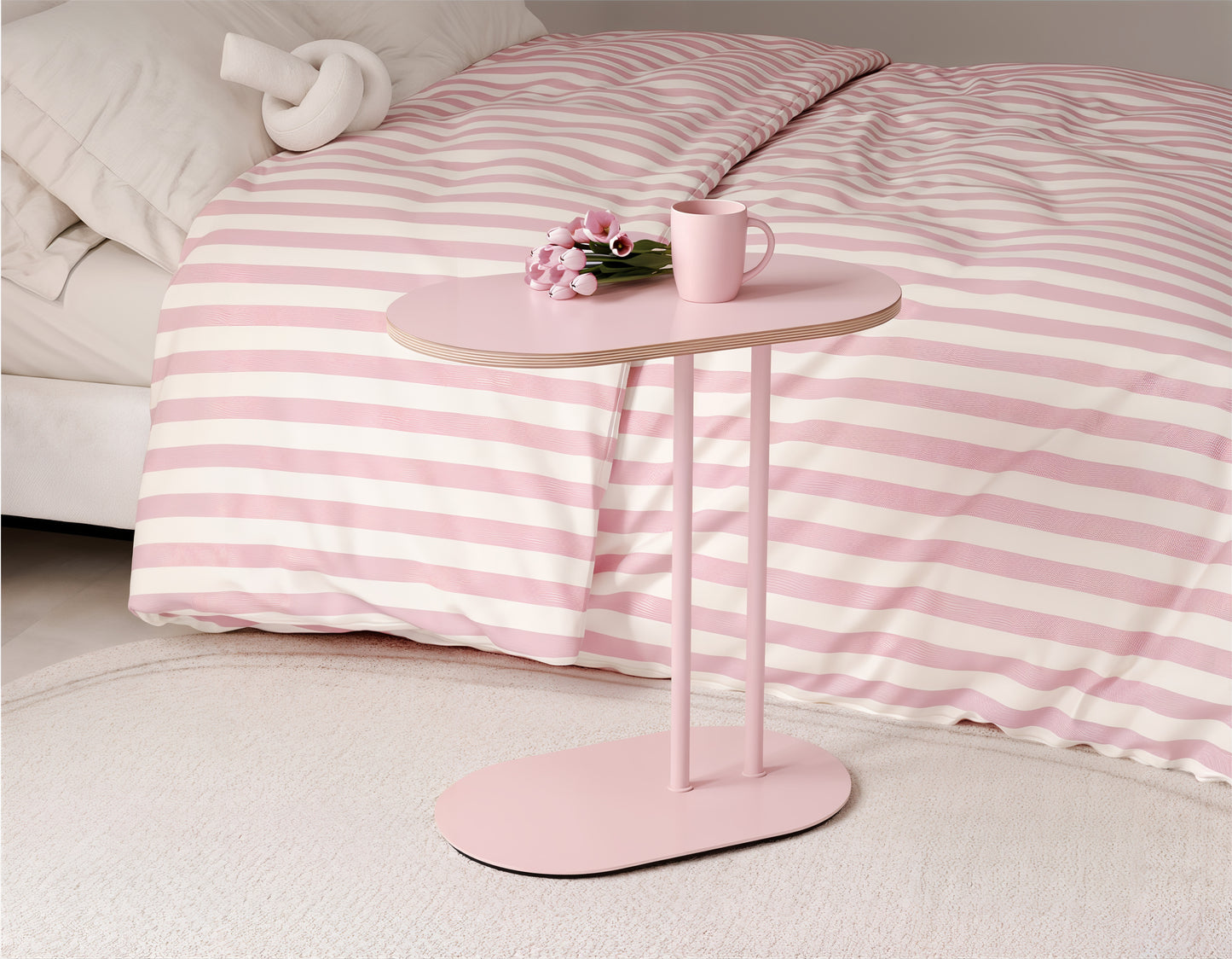 Slim C-Side Sofa Table