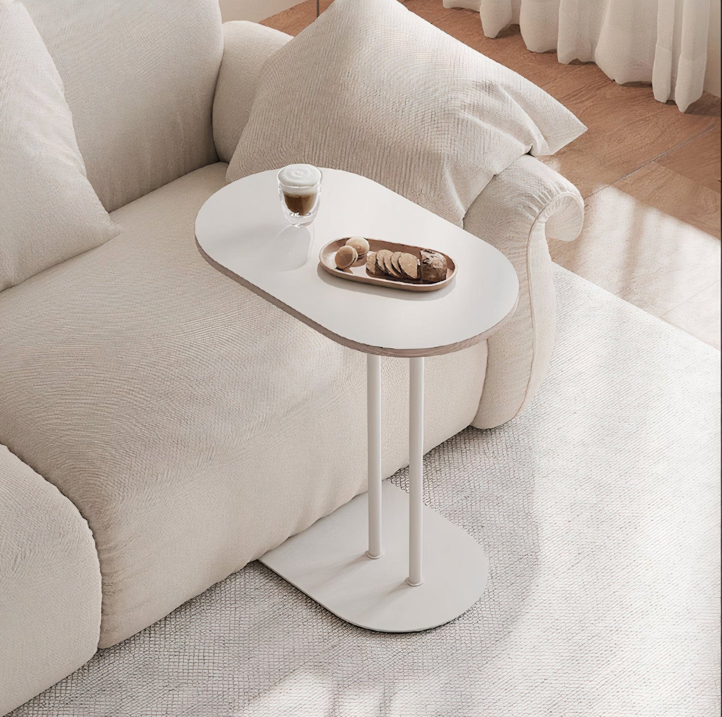 Slim C-Side Sofa Table