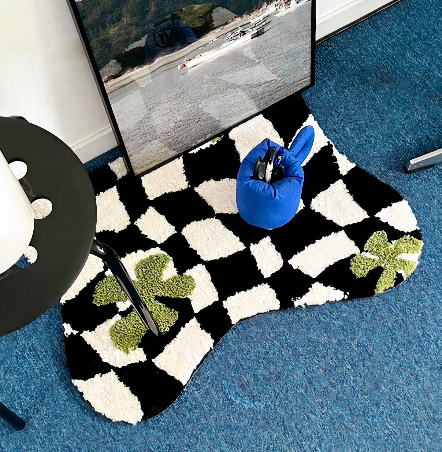 Checkered Accent Rug