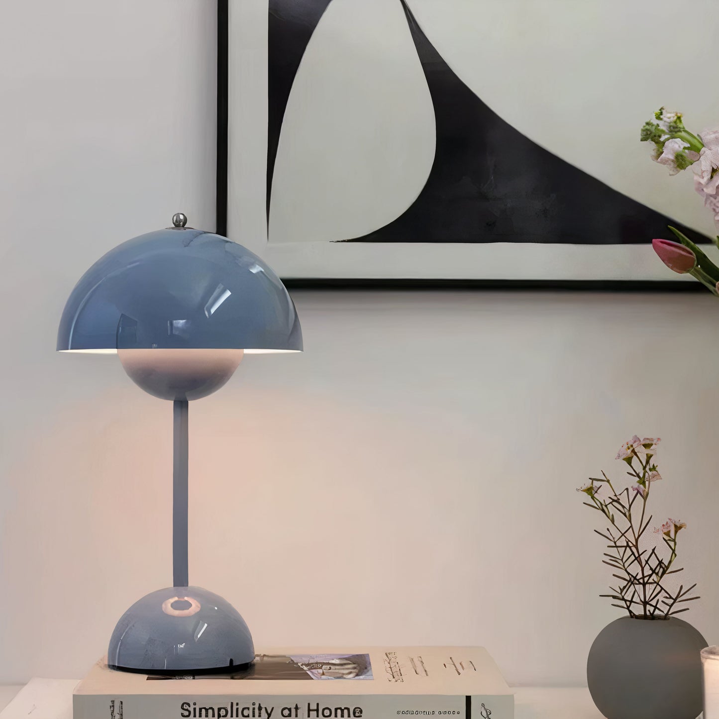 Gloss Dome Cordless Table Lamp