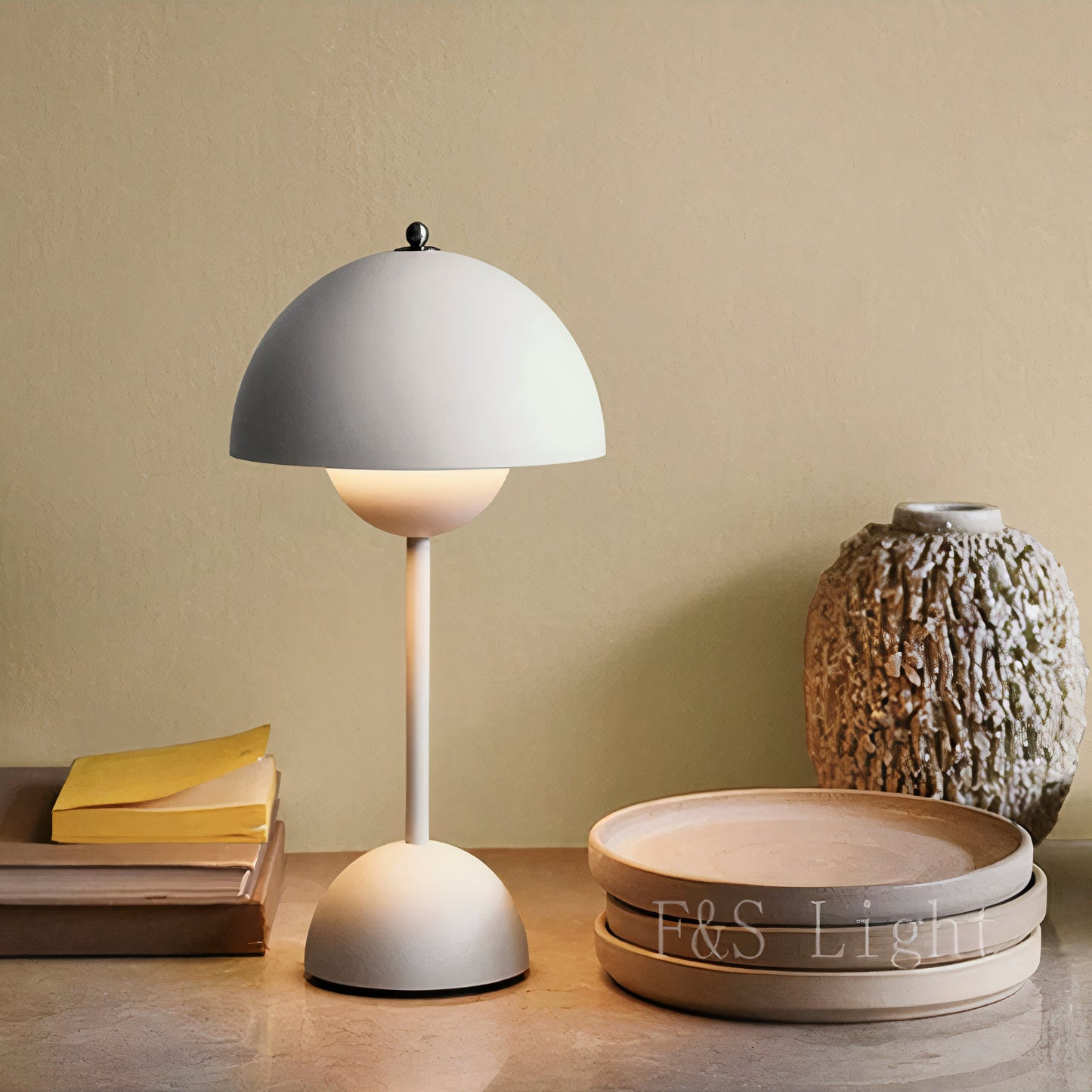 Gloss Dome Cordless Table Lamp