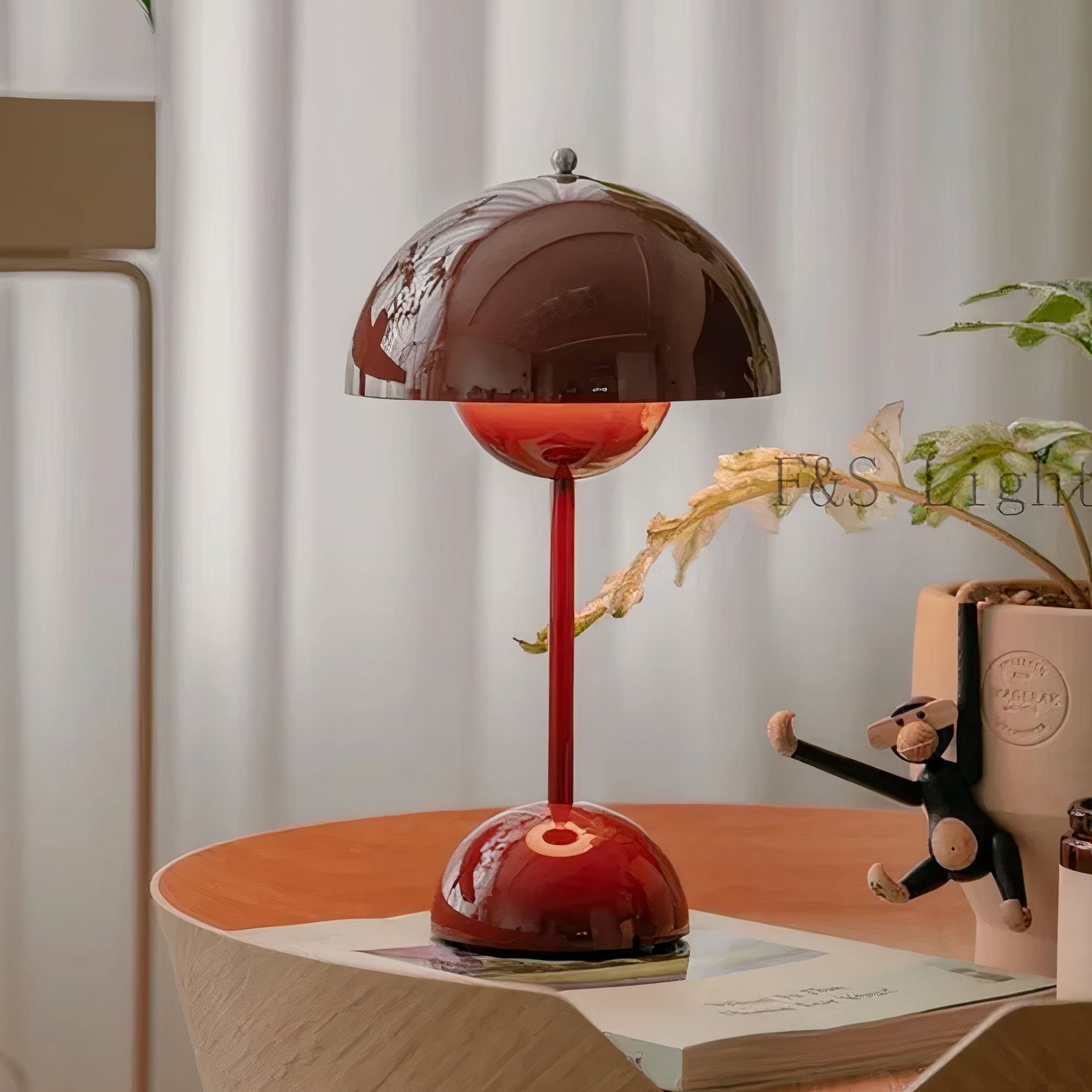 Gloss Dome Cordless Table Lamp