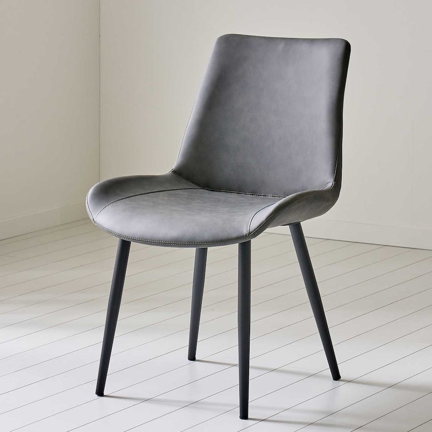 Curved Upholstered Dining Chair Set of 2
