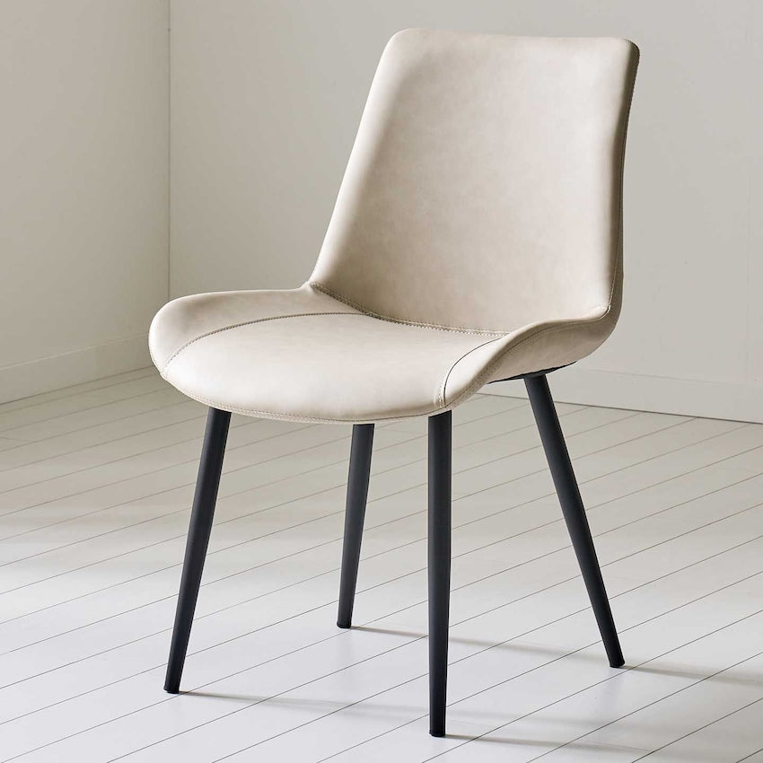 Curved Upholstered Dining Chair Set of 2