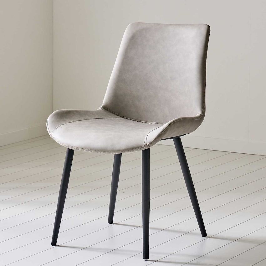 Curved Upholstered Dining Chair Set of 2