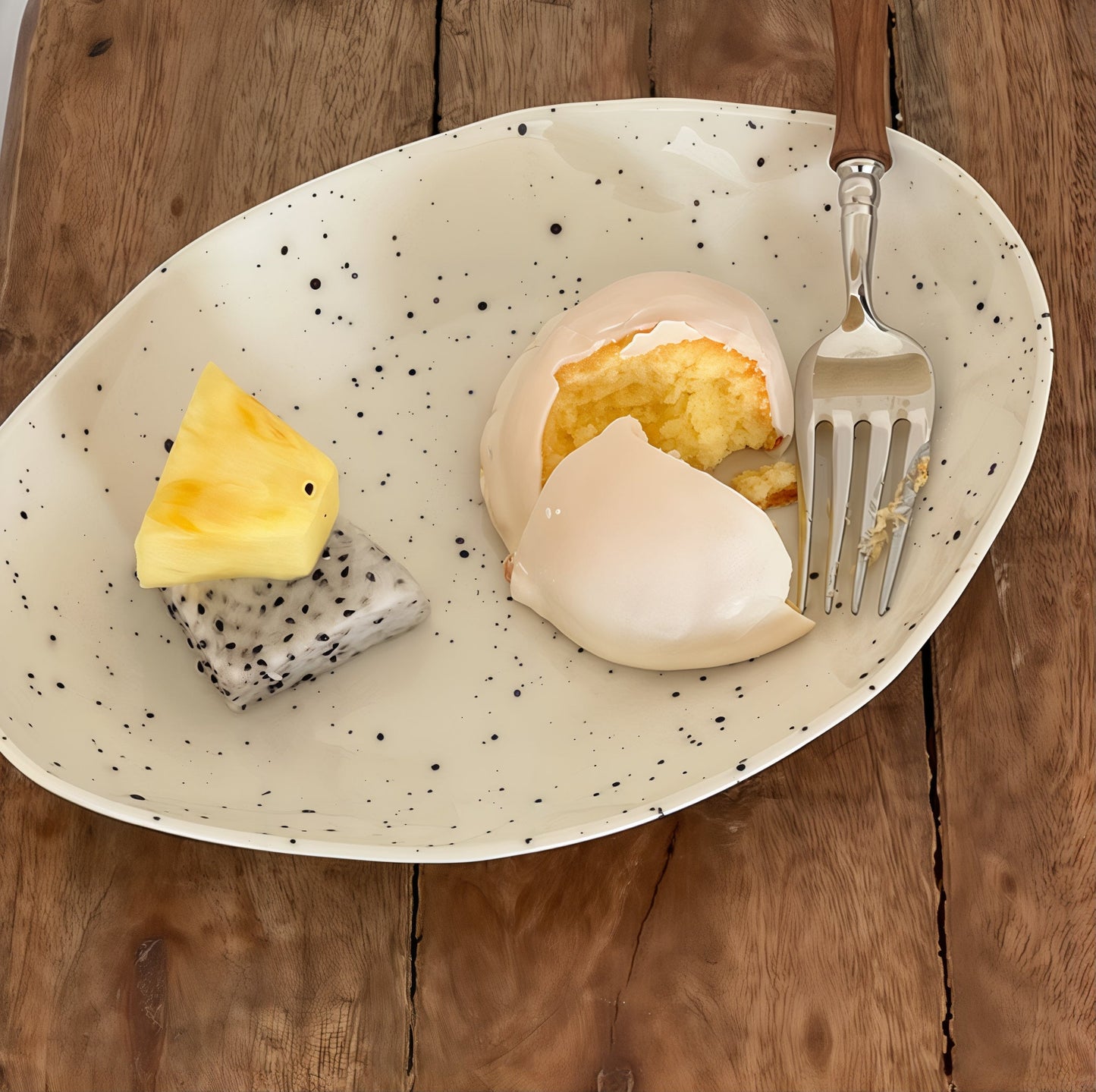 Speckled Oval Plate
