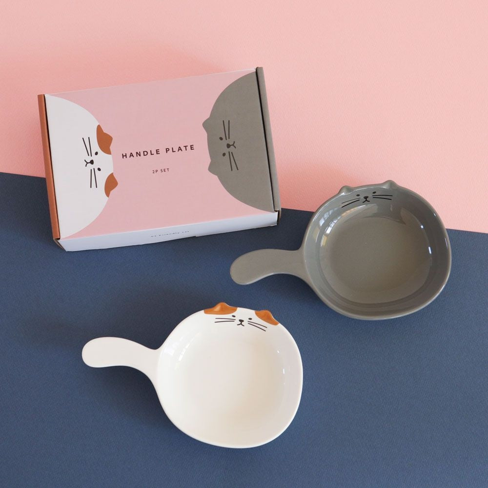 Cat Handle Plate Set of 2