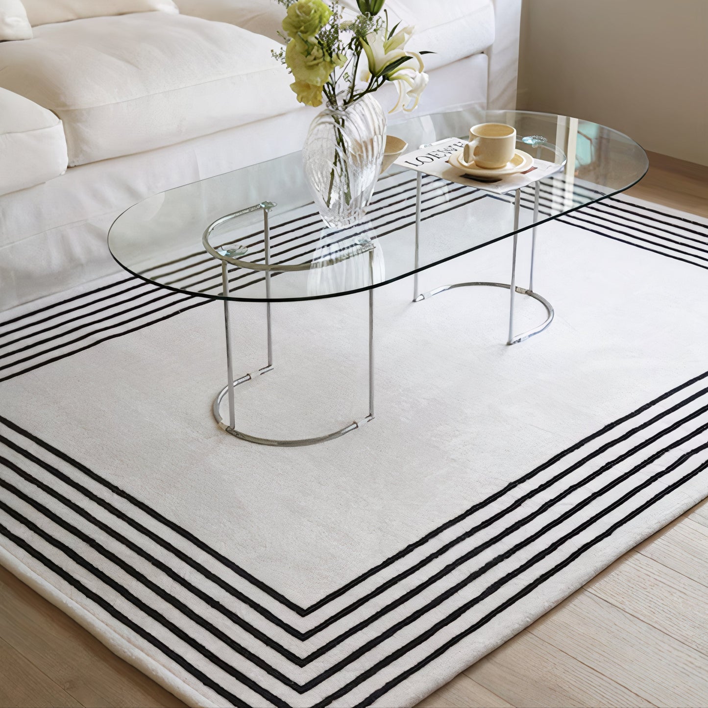 Seasonless Sqaure Stripe Rug