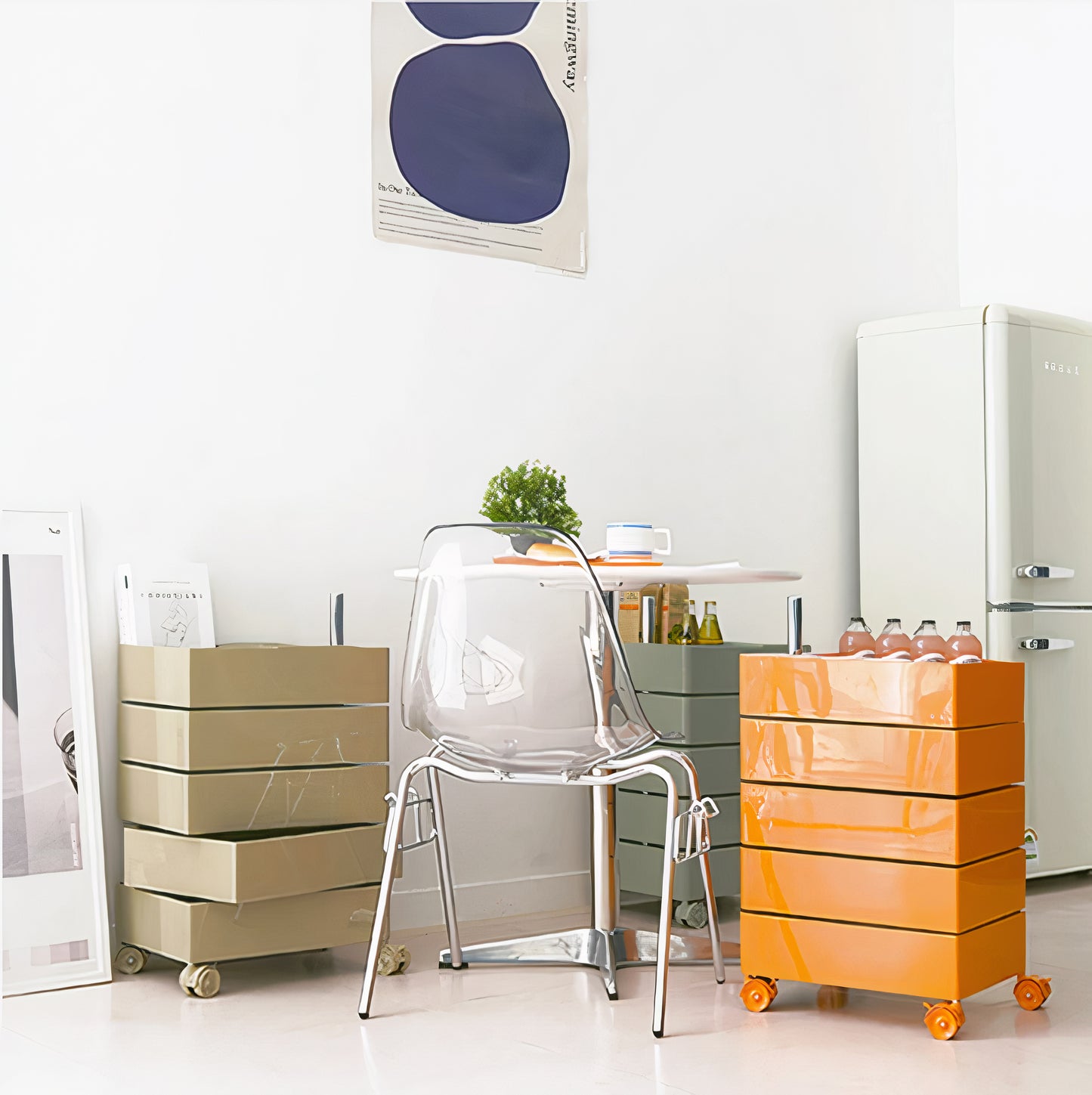 5-Tier Rotating Storage Trolley
