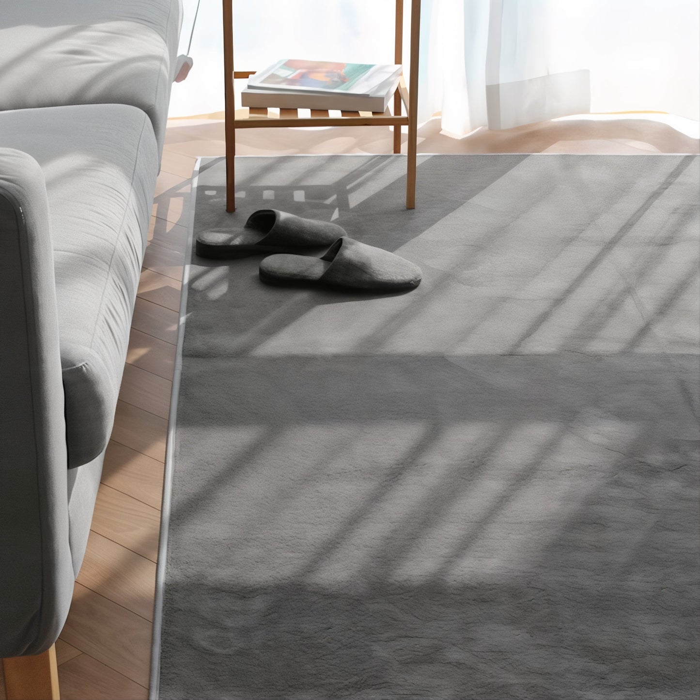Minimalist Microfiber Accent Rug