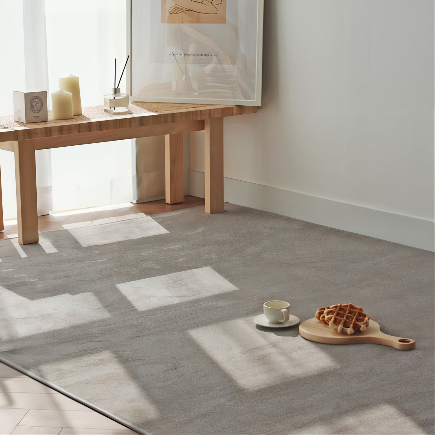 Minimalist Microfiber Accent Rug