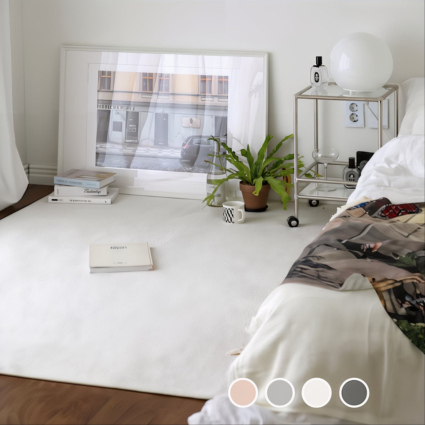 Minimalist Microfiber Accent Rug
