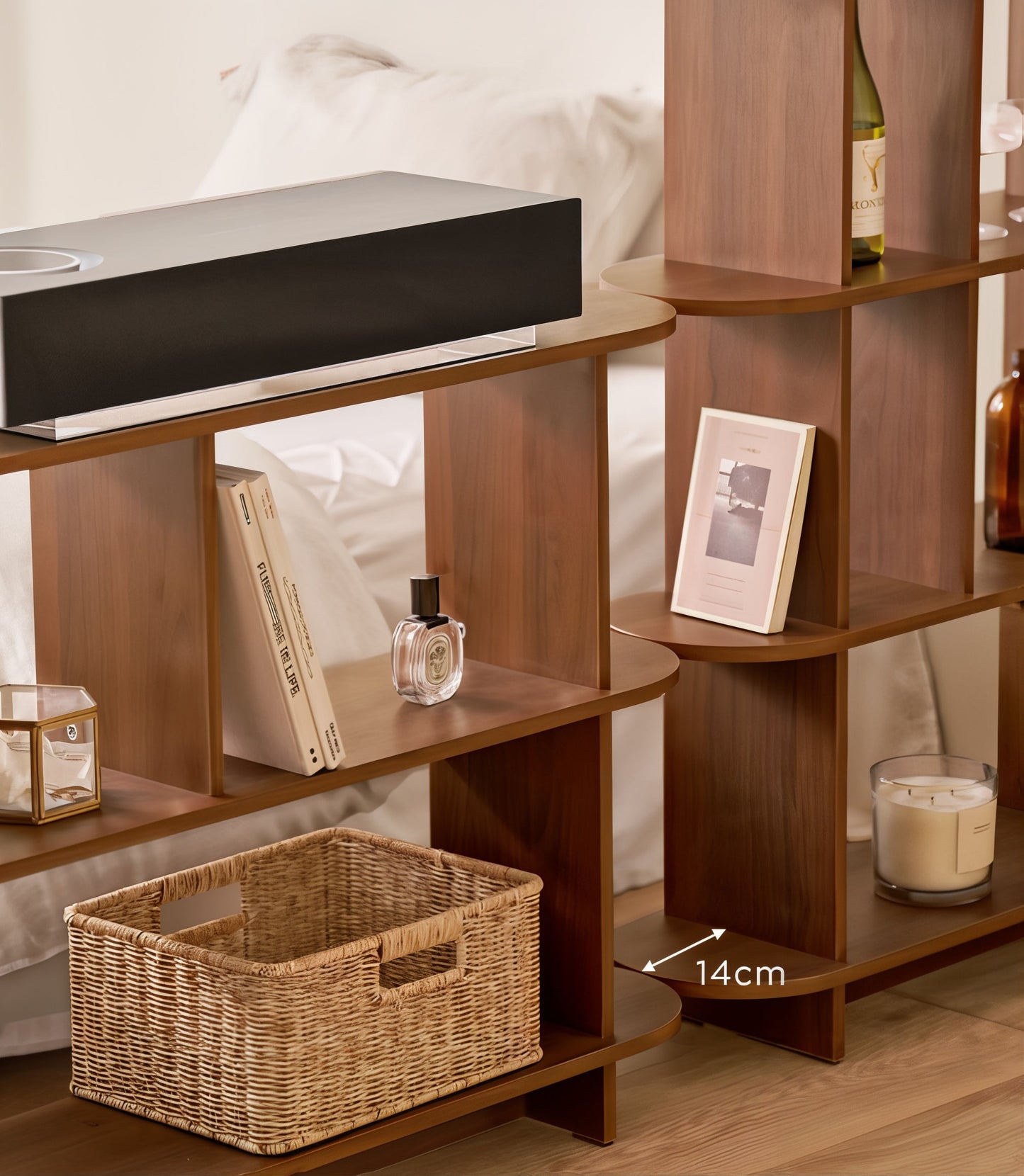 3-Tier Round Edge Open Shelf