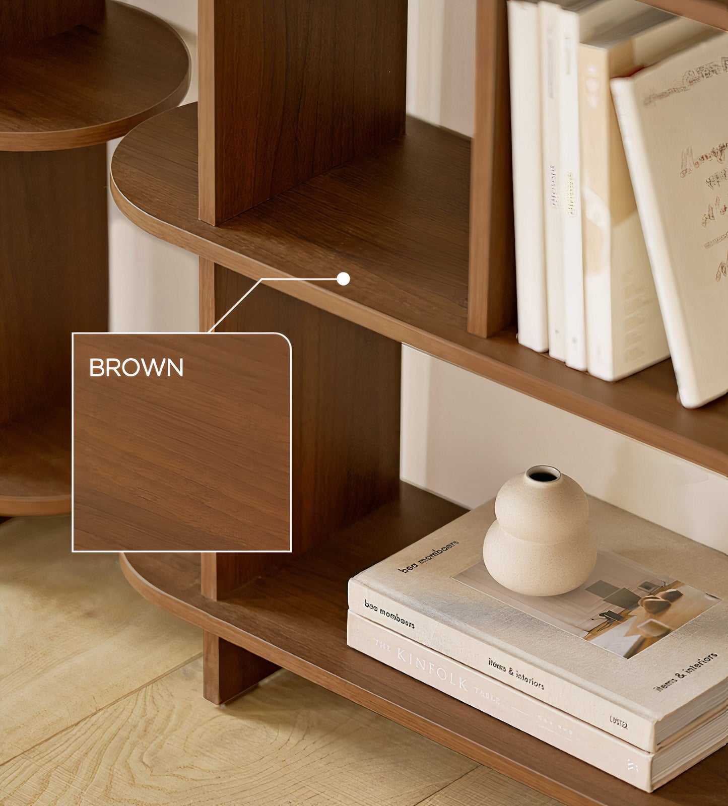 3-Tier Round Edge Open Shelf