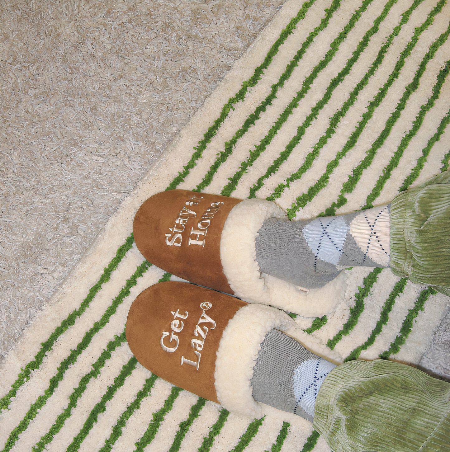 Striped Bath & Kitchen Rug