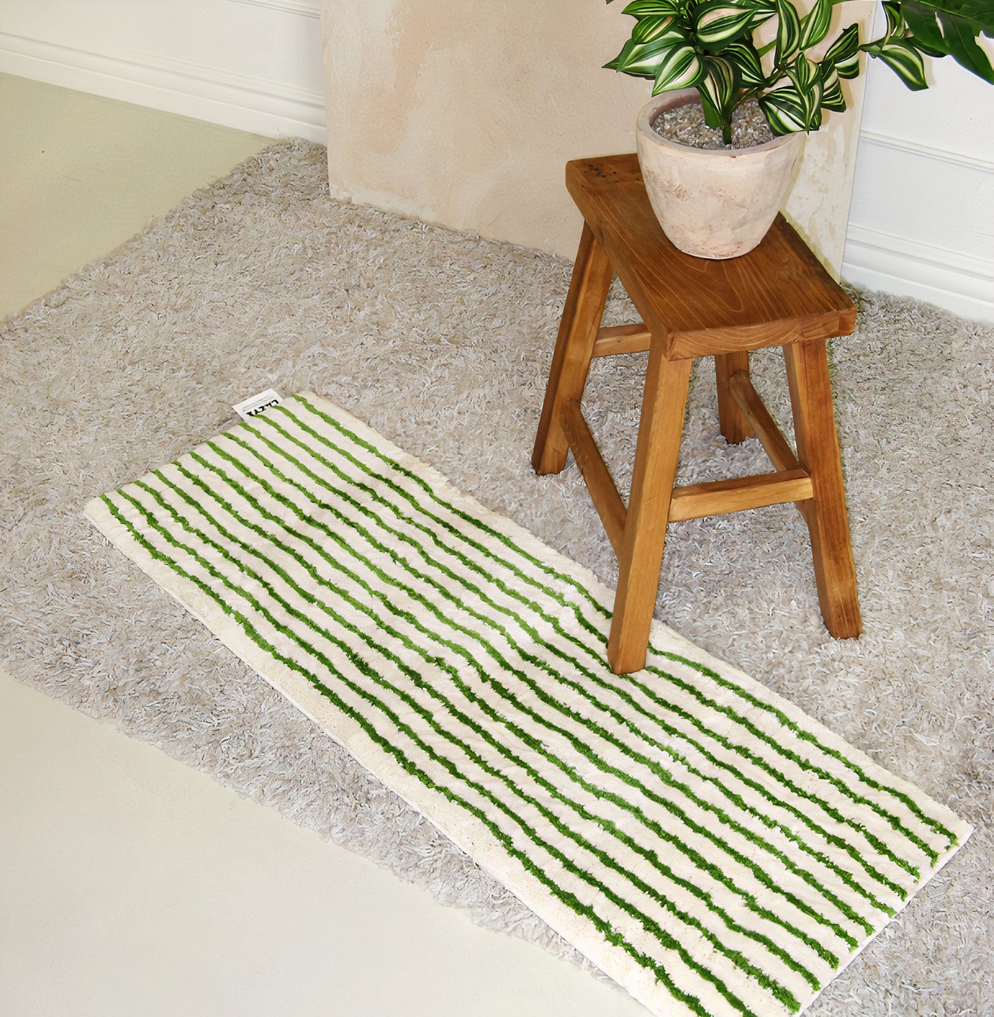 Striped Bath & Kitchen Rug