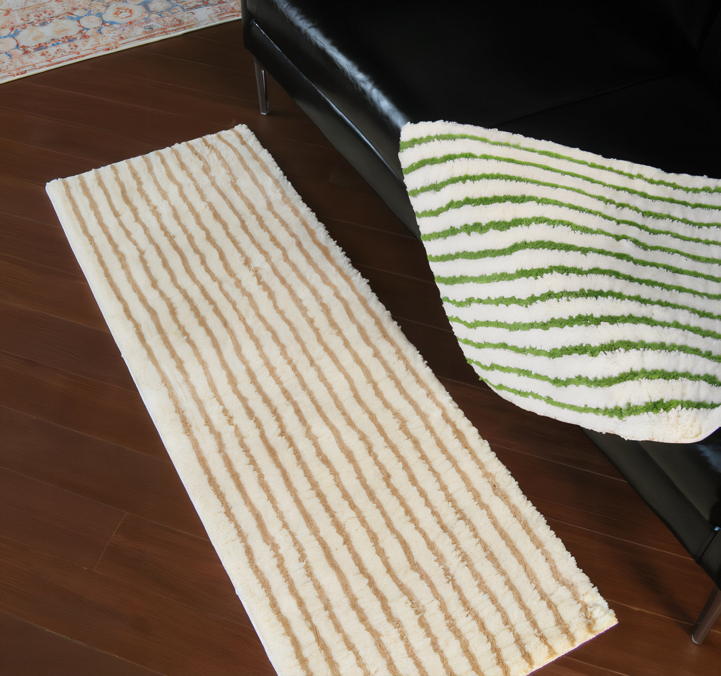Striped Bath & Kitchen Rug