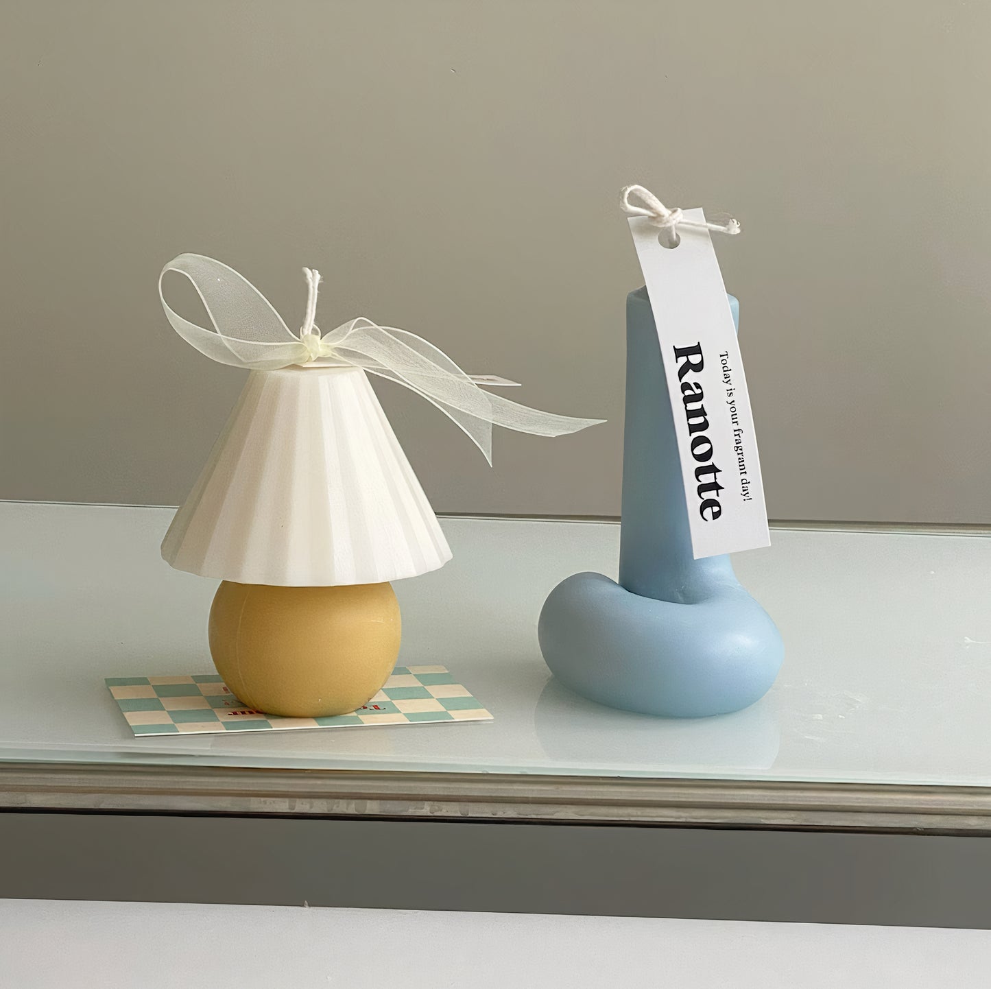 Lamp & Twisted Candle Set